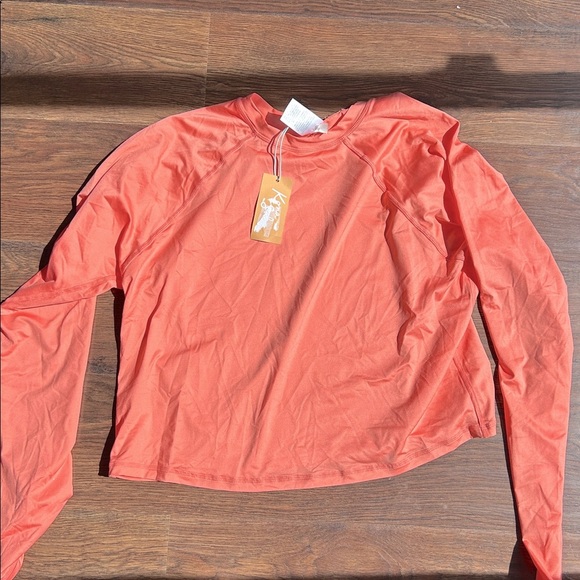 NWT Kona Sol Long Sleeve Rash Guard Coral Pink | Long Sleeve Swim Shirt - Picture 6 of 6